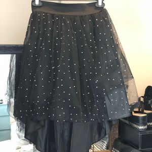 Black Tutu with Silver Rhinestones